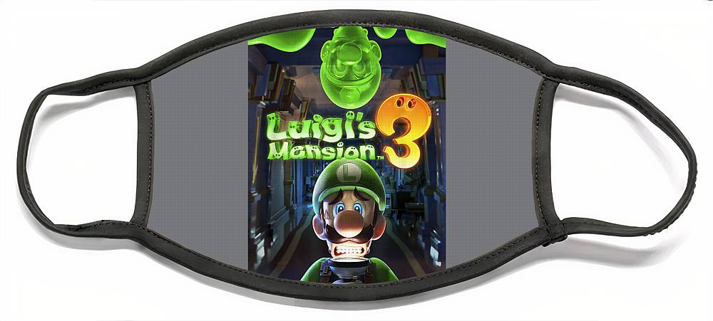 Luigis mansion luigi poster face mask by ismaeel indie