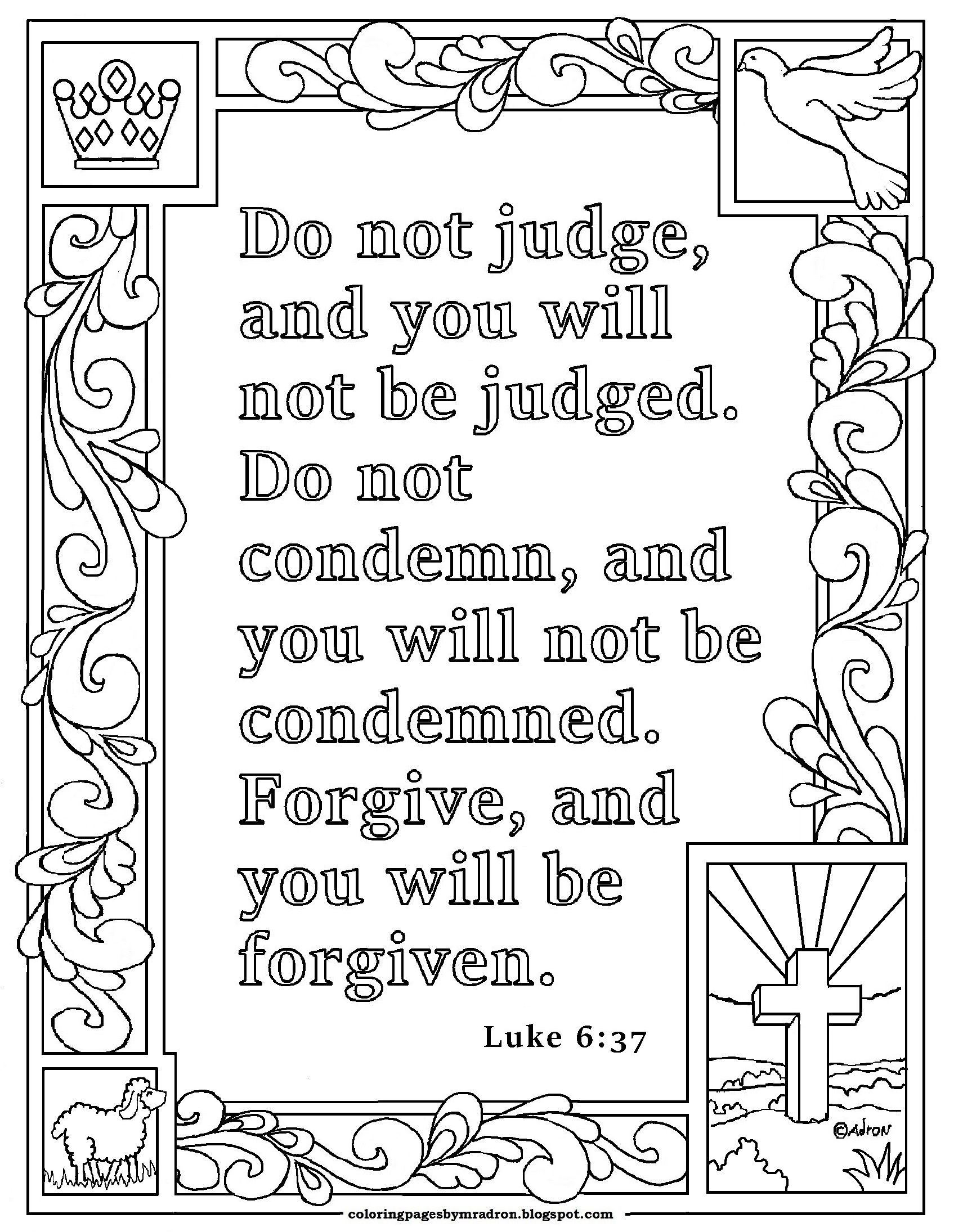 Free luke print and color page bible coloring pages bible verse coloring page scripture coloring