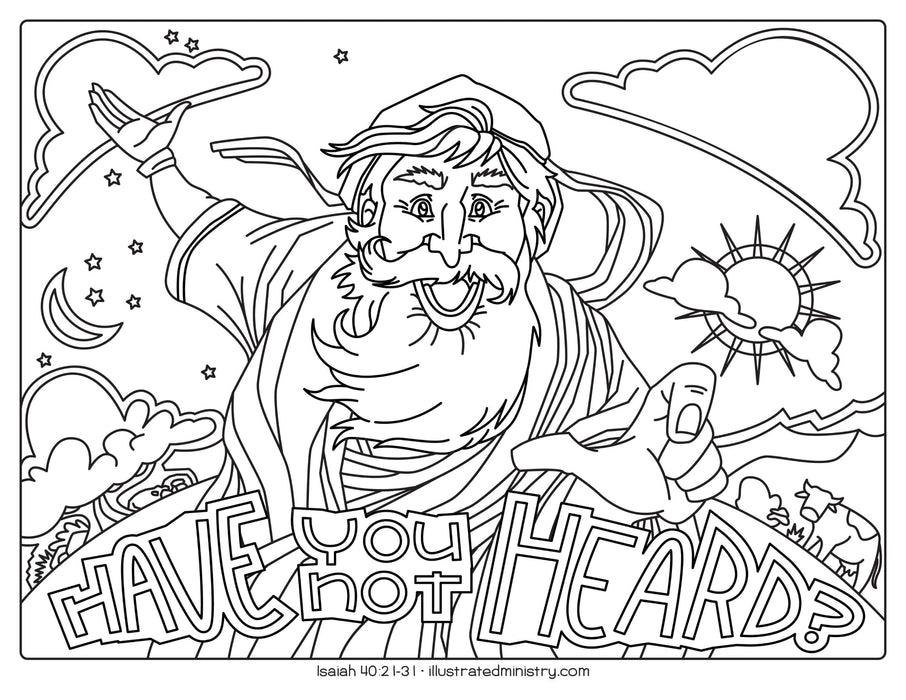 Bible story coloring pages winter