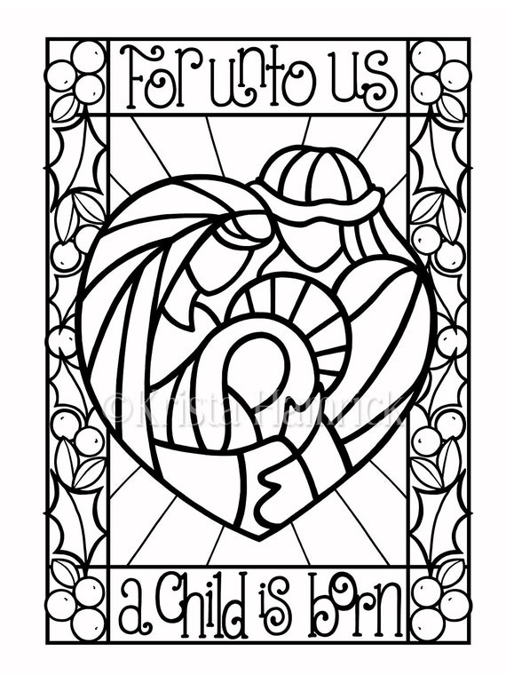 A child is born coloring page in two sizes x bible journaling tip