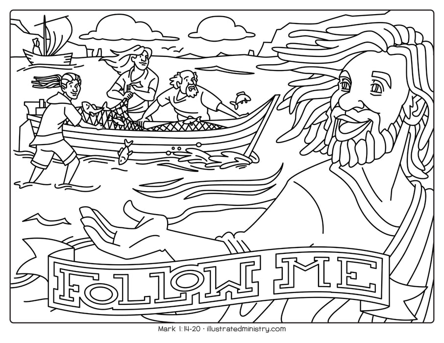 Bible story coloring pages winter