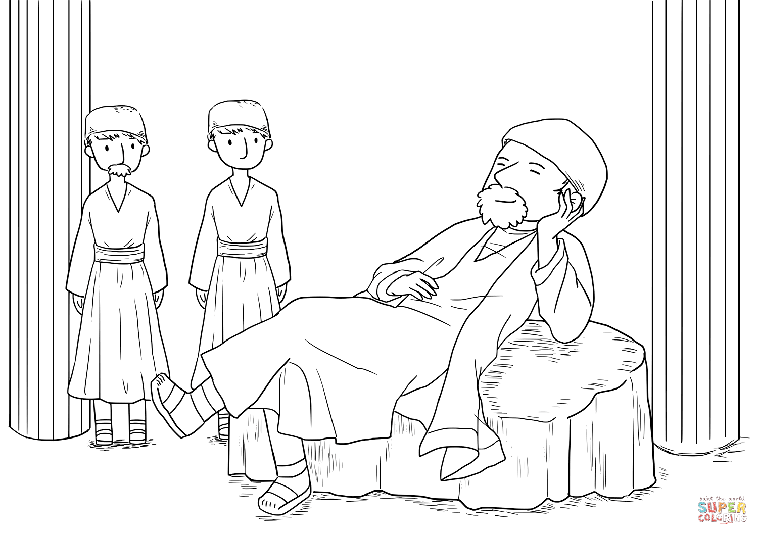 Luke story of the widow and the unjust judge coloring page free printable coloring pages