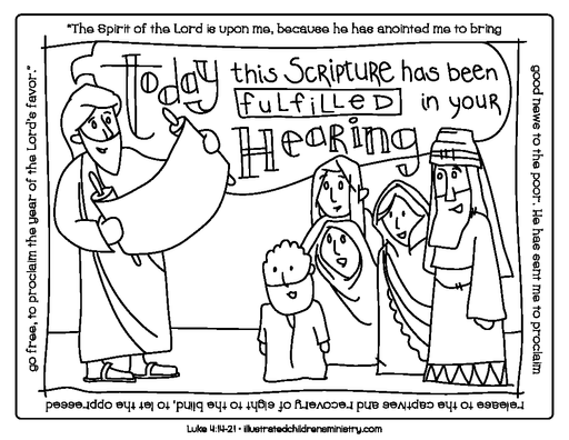 Bible story coloring pages winter