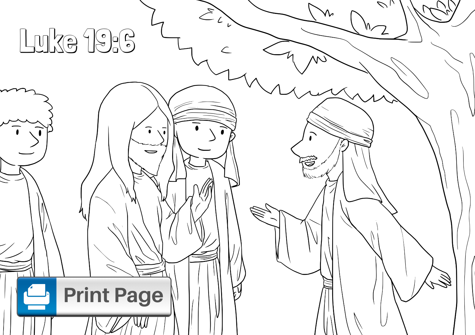 Free printable zacchaeus coloring pages for kids â connectus