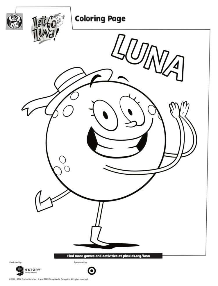 Luna coloring page kids coloring pages kids for parents