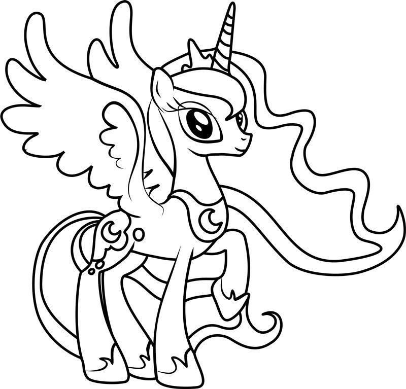 Princess luna coloring pages