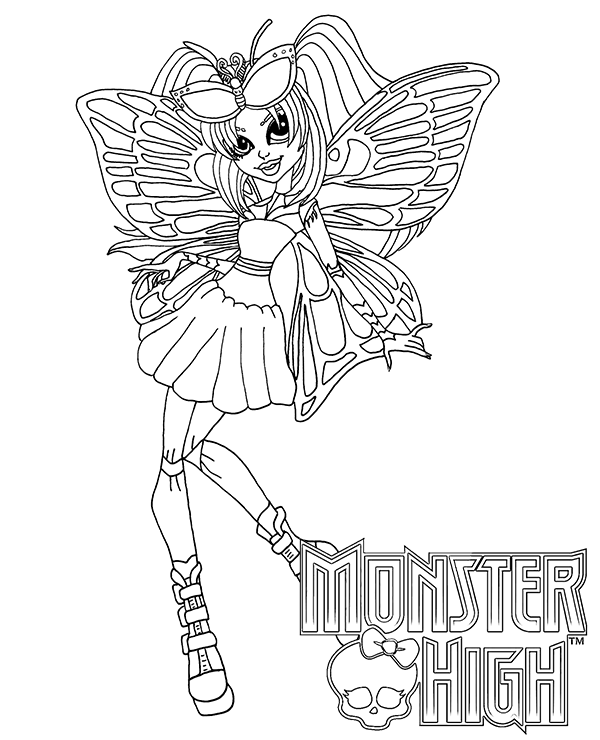 Luna mothews monster high coloring pages books sheets