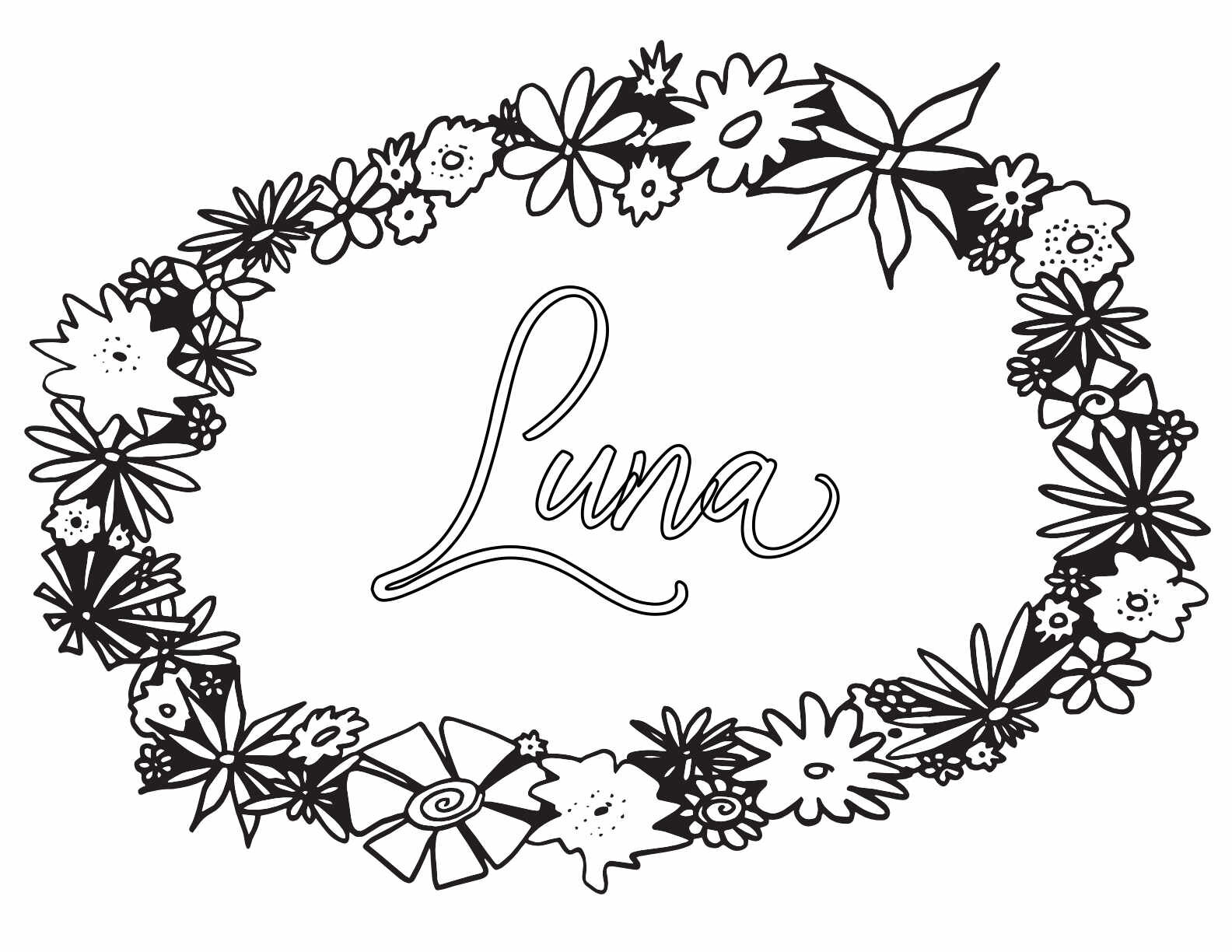 Luna coloring pages