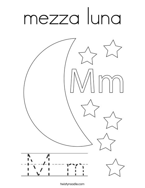 Mezza luna coloring page