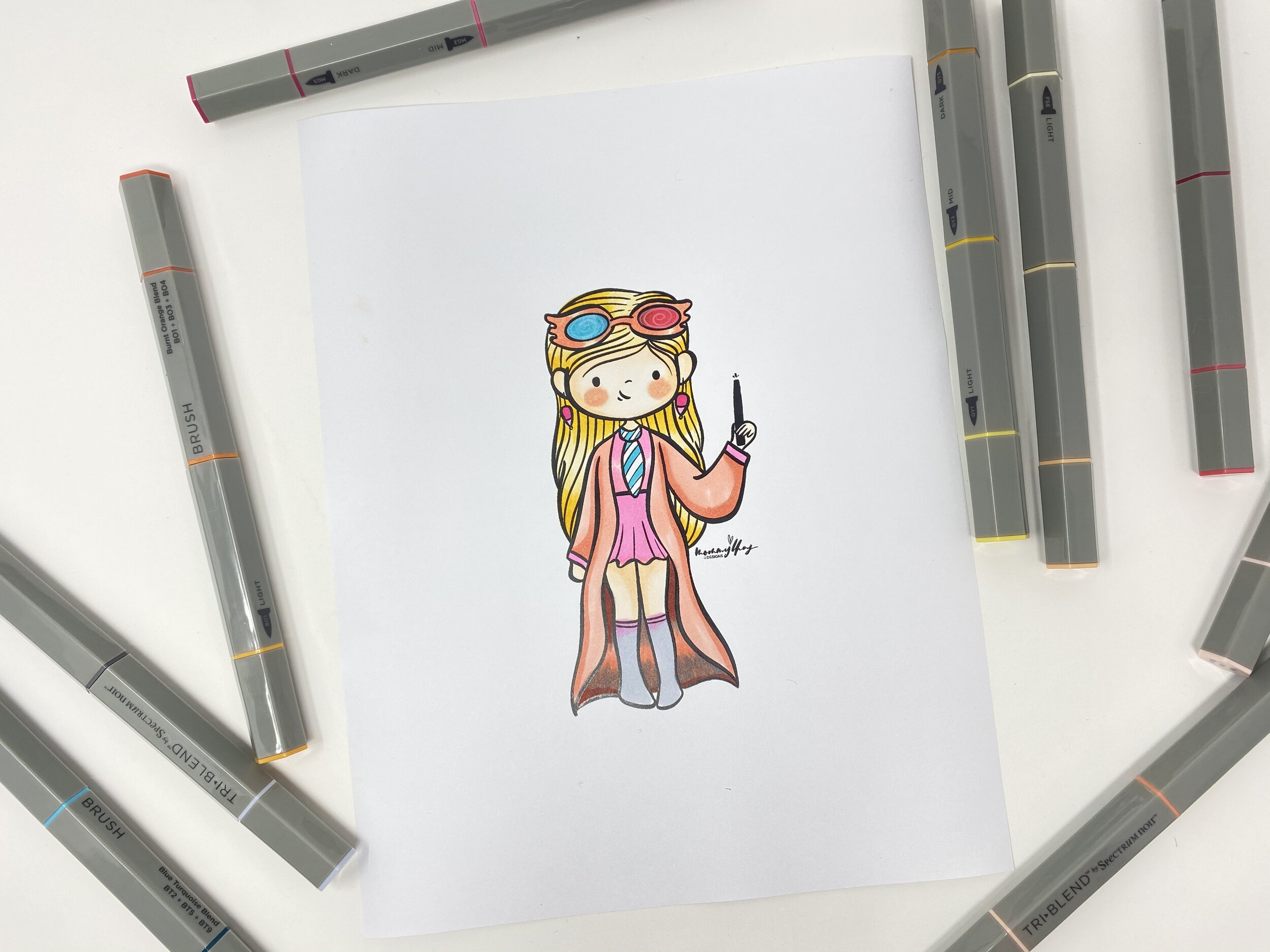 Free luna lovegood digital stamp coloring page â mommy lhey designs