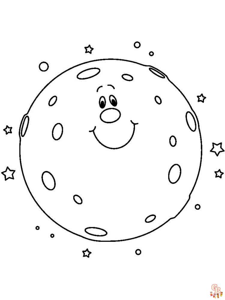 Exciting moon coloring pages for kids and adults