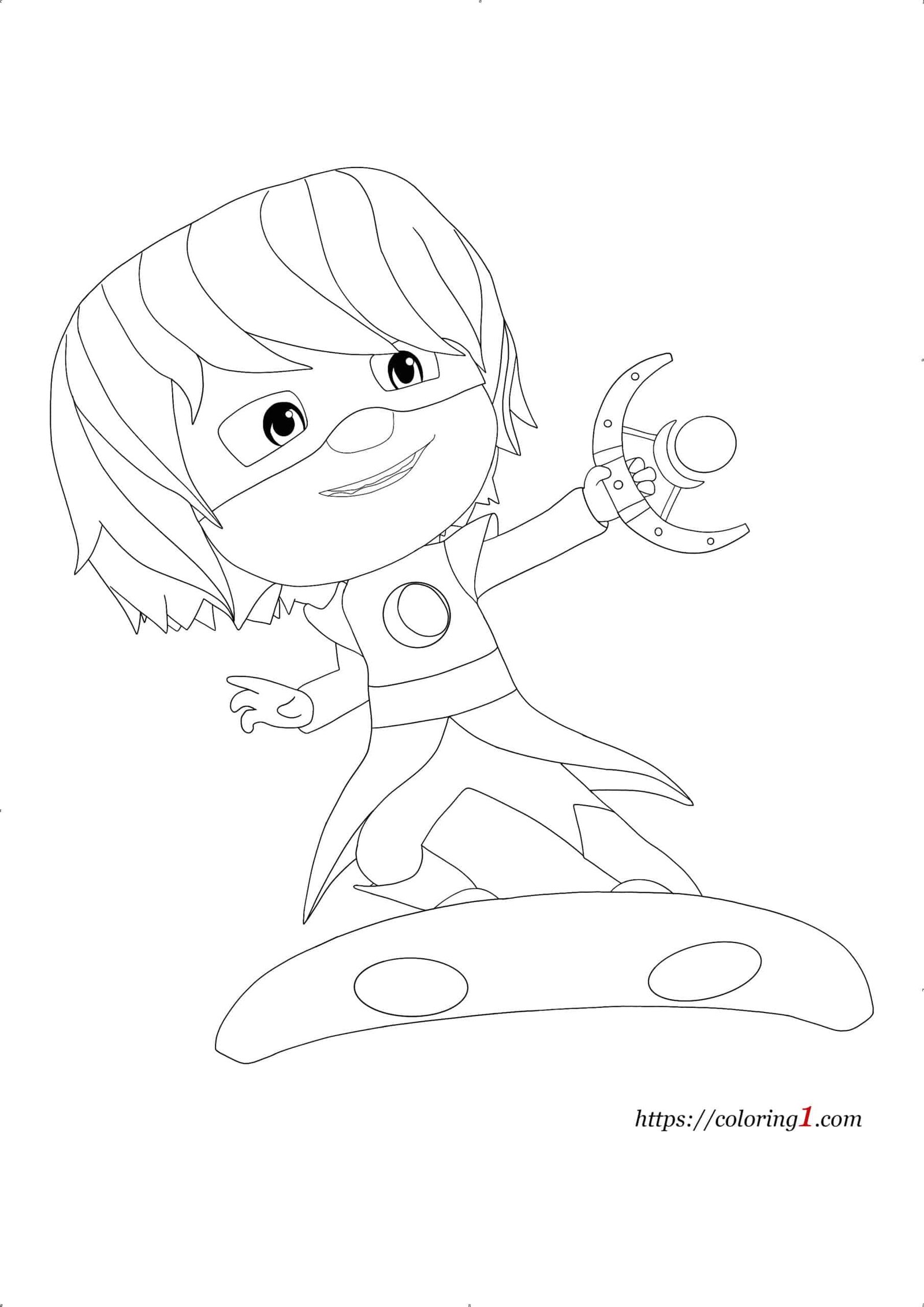 Pj masks luna girl coloring pages