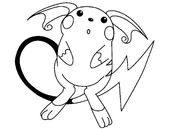 Raichu is astonished coloring page color luna pãginas para colorear de pokemon colorear pokemon pãginas para colorear lindas