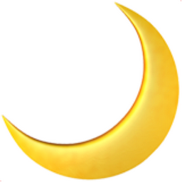 Crescent moon emoji uf