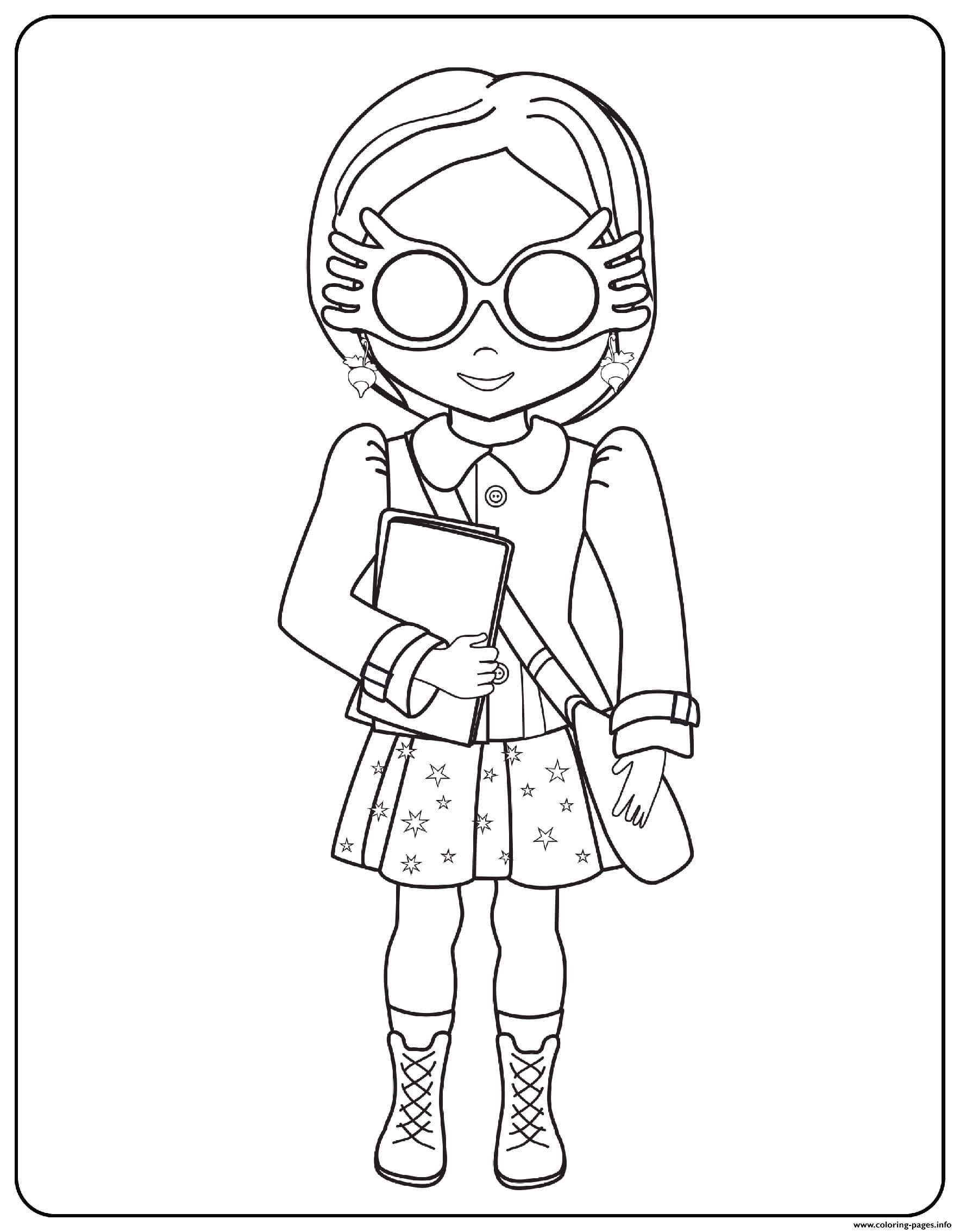 Luna lovegood coloring page printable