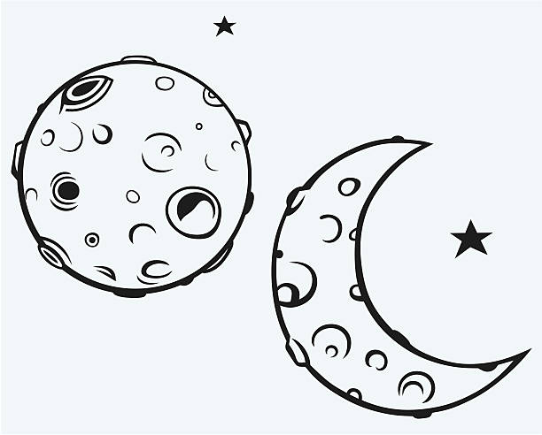 Luna gibosa ilustraciones de stock grãficos vectoriales libres de derechos y clip art