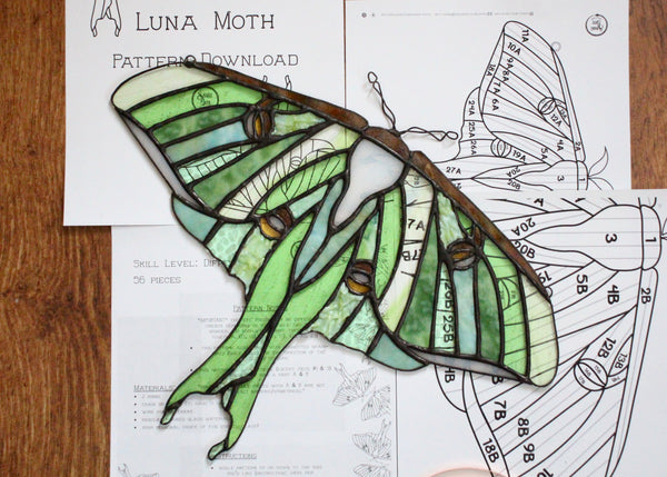 Stained glass pattern luna moth pdf â snake bite creations