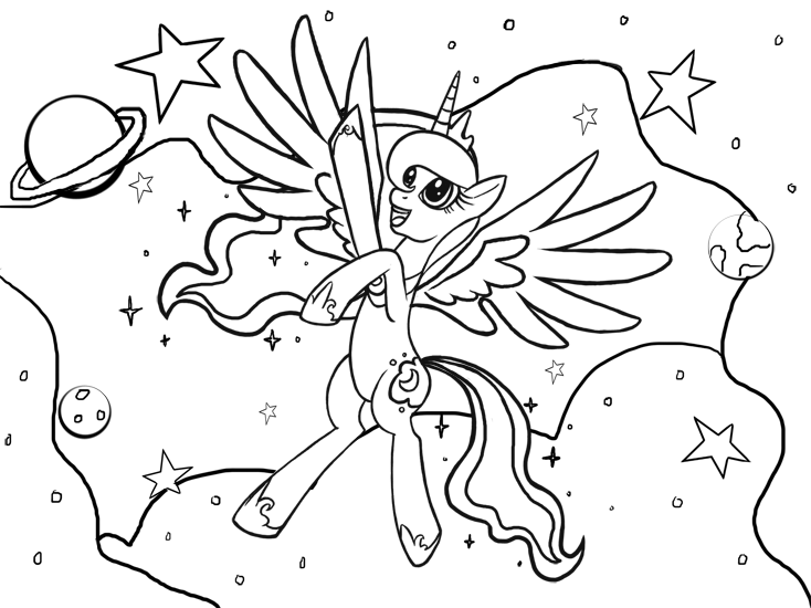 Princess luna coloring page by kamiraceeker on