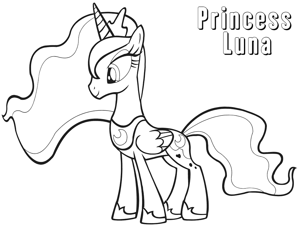 Princess luna coloring pages