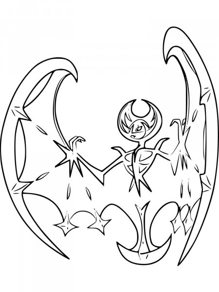 Pokemon lunala coloring pages