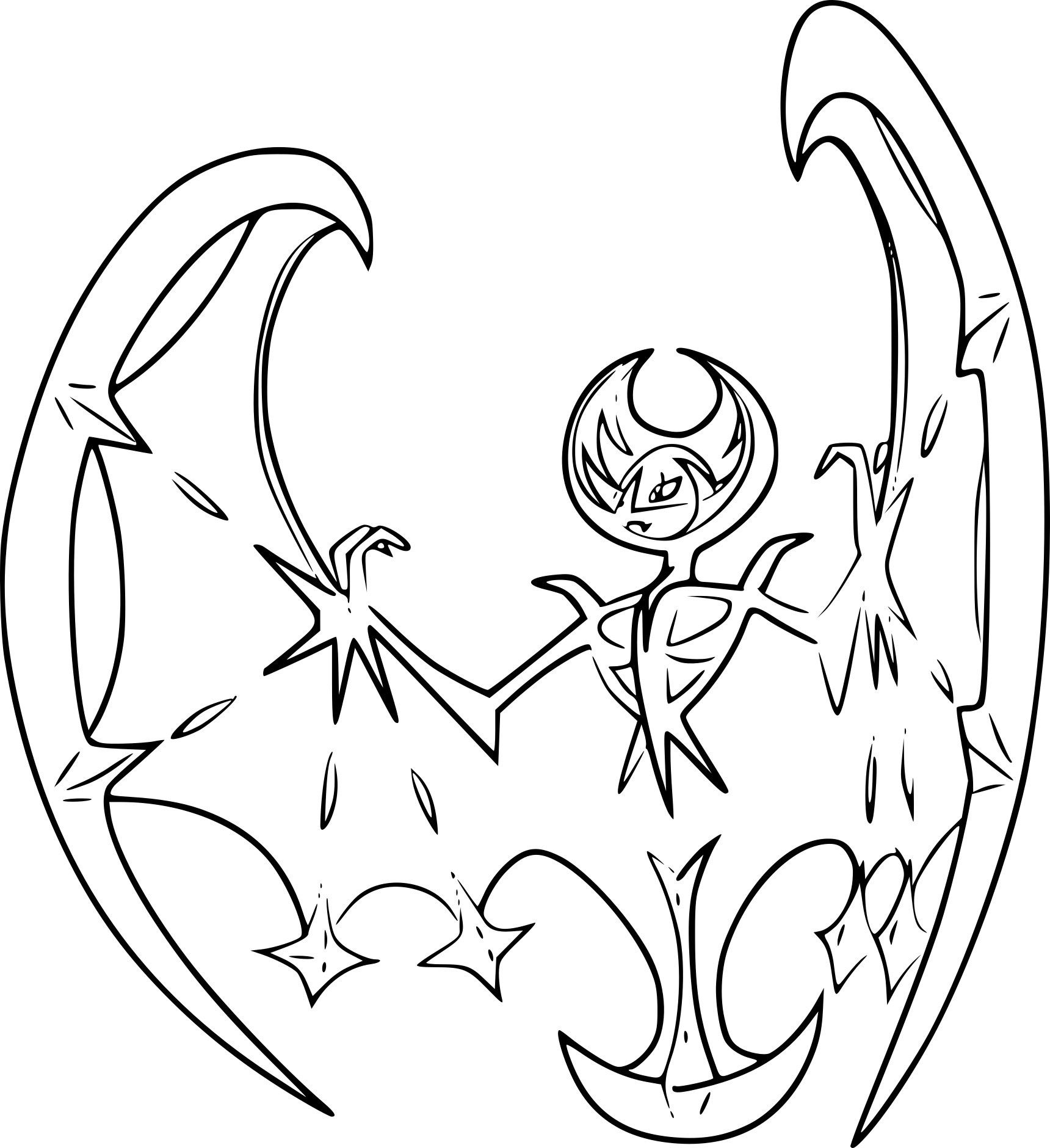 Pokemon coloring pages lunala â from the thousand pictures on the net concerning pokemon coloring pâ pokemon coloring pages pokemon coloring moon coloring pages