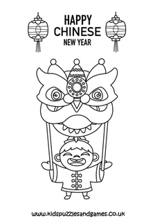 Happy chinese new year louring page