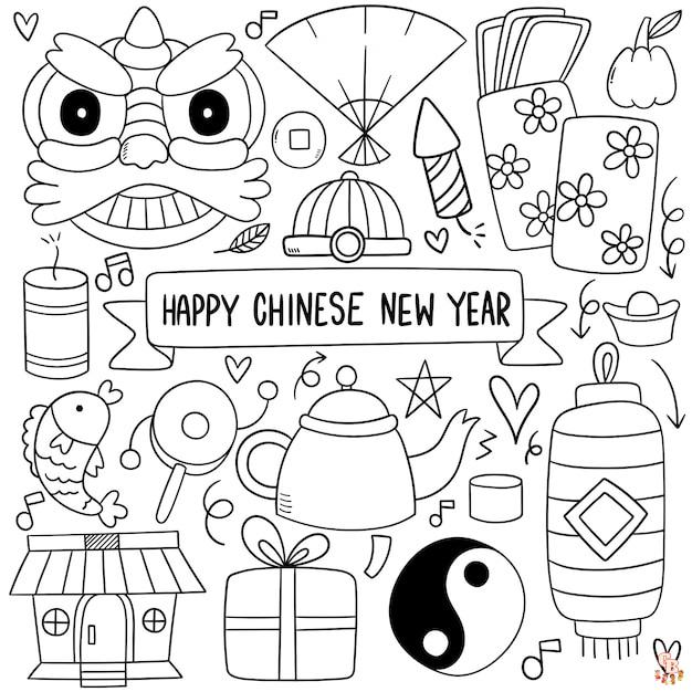 Celebrate chinese new year with printable coloring pages