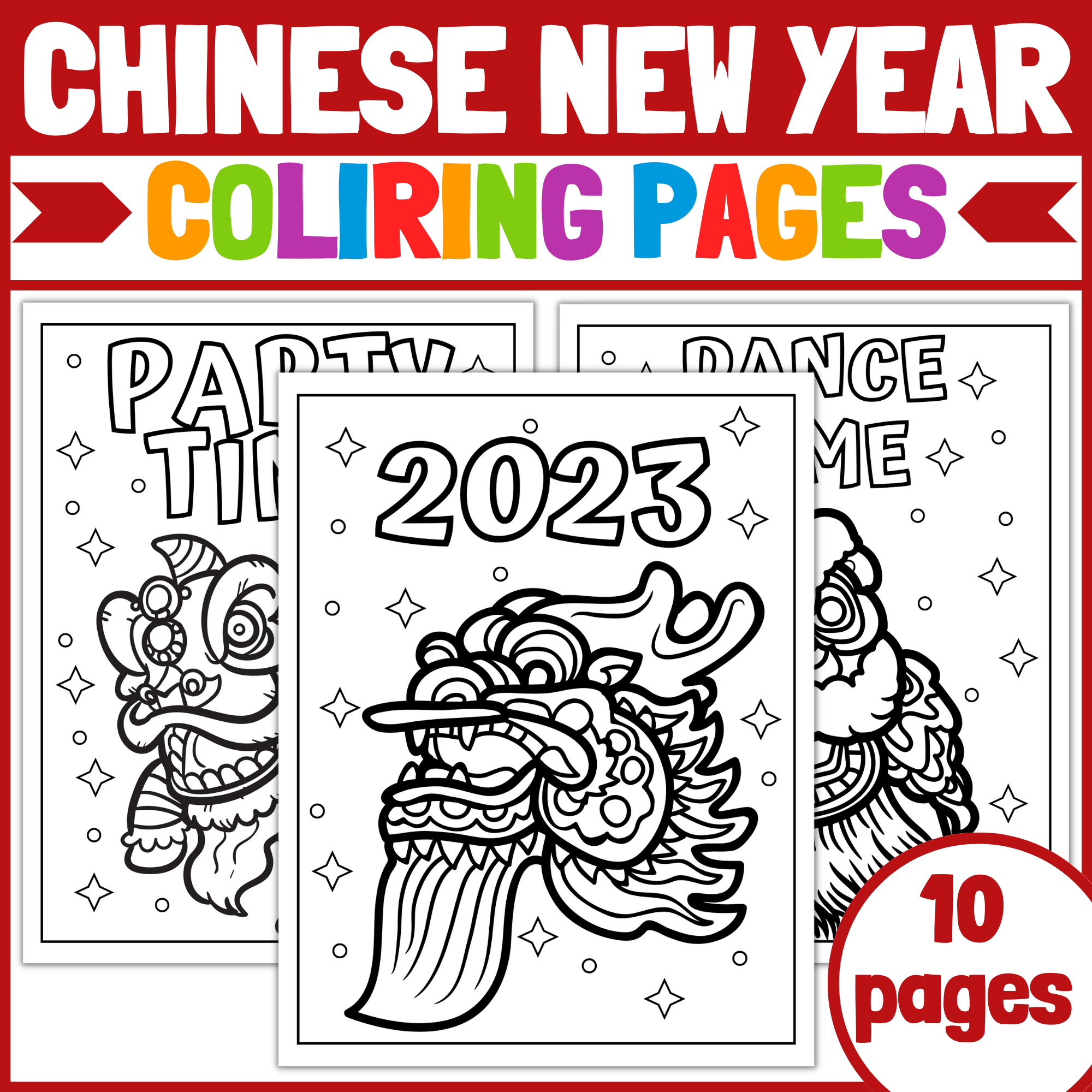 Chinese new year coloring pages chinese new year activities