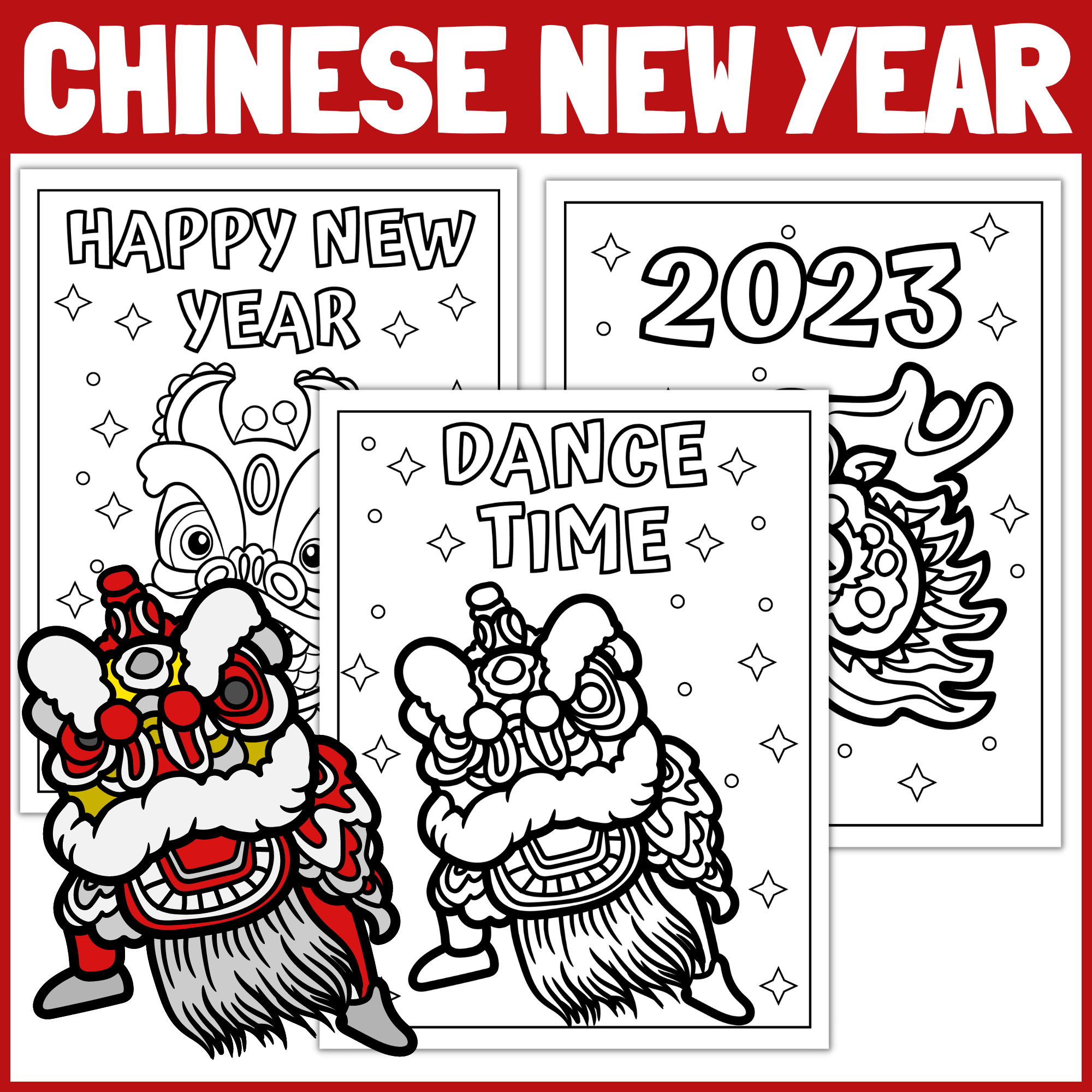 Chinese new year coloring pages chinese new year activities