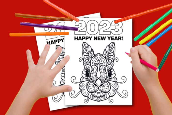 Year of the rabbit coloring pages