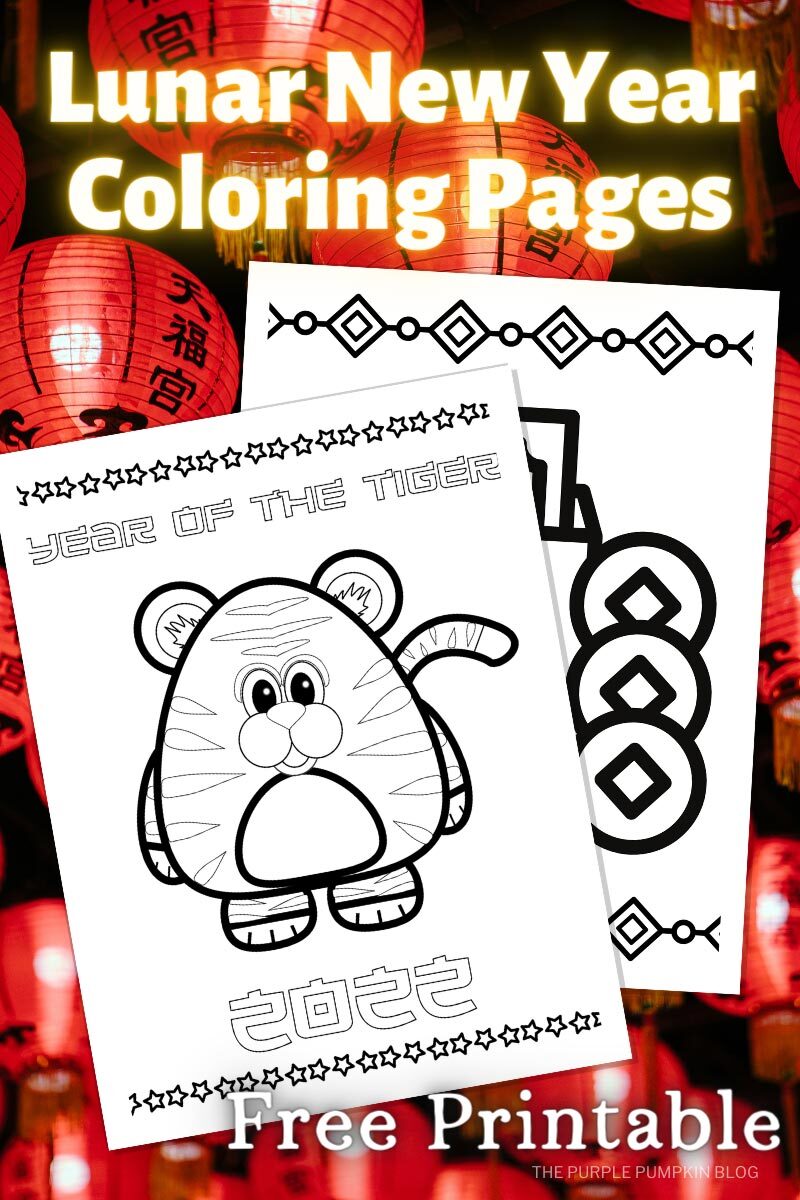 Free printable chinese new year loring book pages