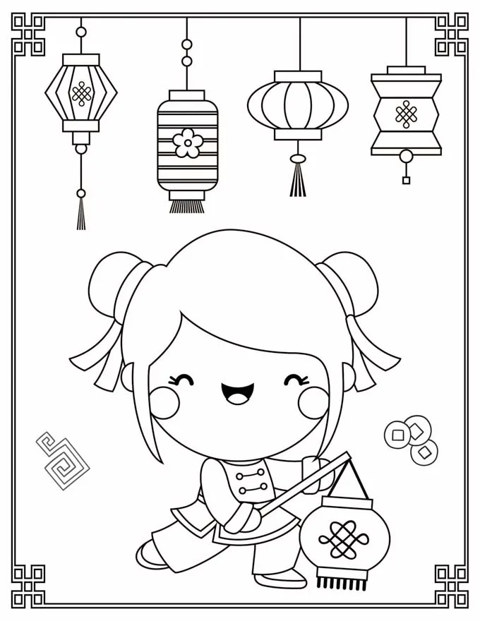 Chinese new year printables free colouring pages word search bingo