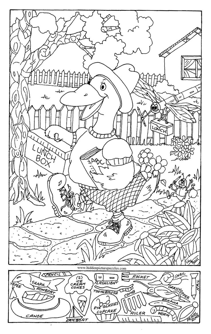 Hidden pictures page hidden pictures coloring pages coloring books