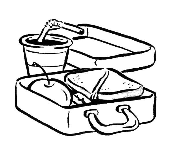 Lunch box coloring page coloring pages online coloring pages colouring pages