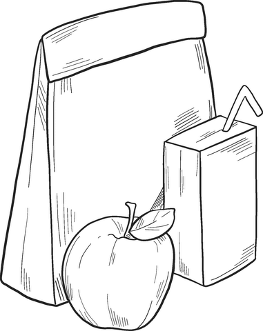 Lunch bag coloring page free printable coloring pages