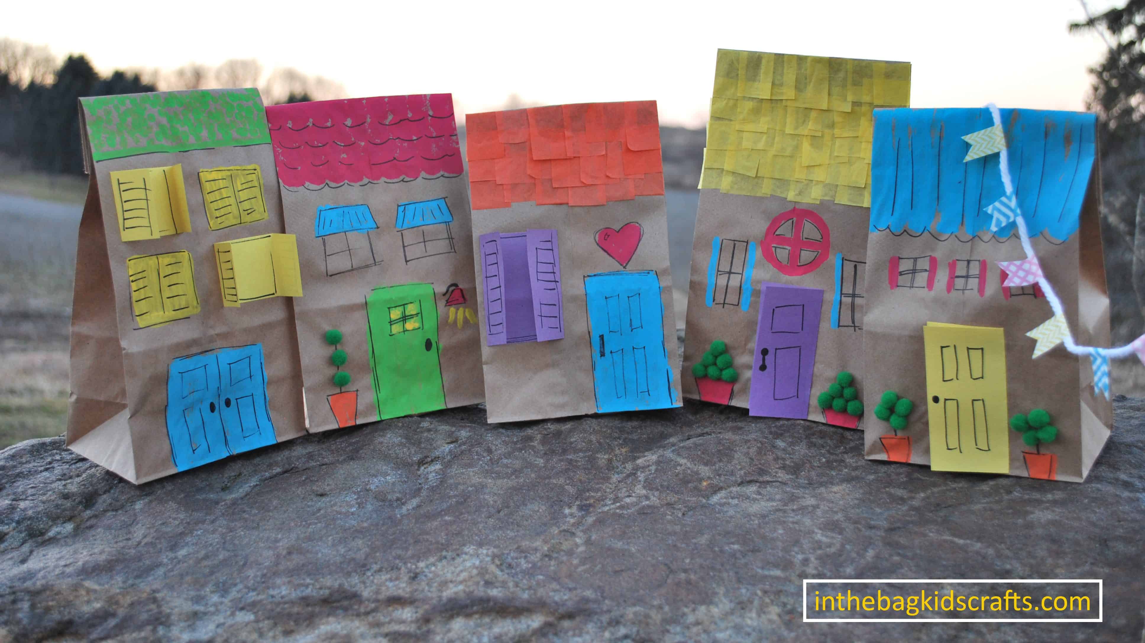 Paper bag village kids craft diy â in the bag kids crafts