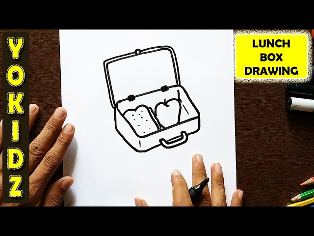 How to draw lunch box