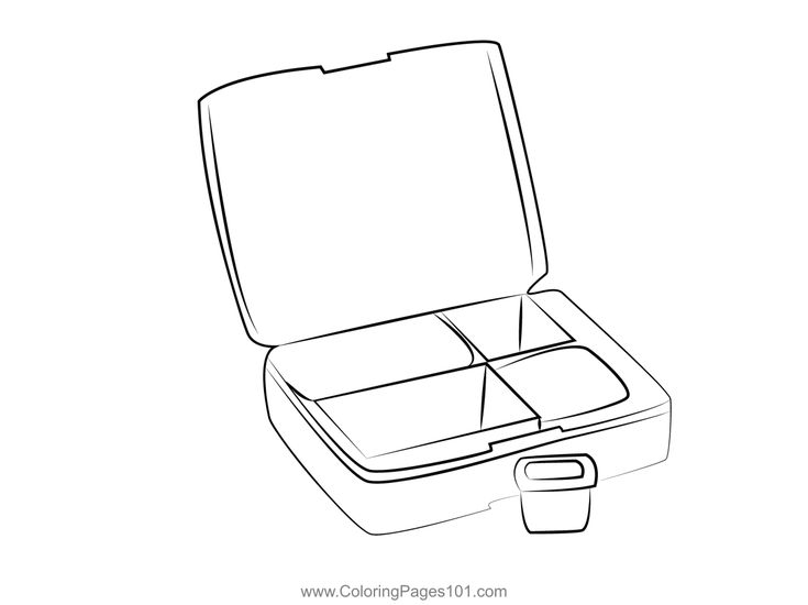 Kids school tiffin box coloring page tiffin box kids school coloring pages