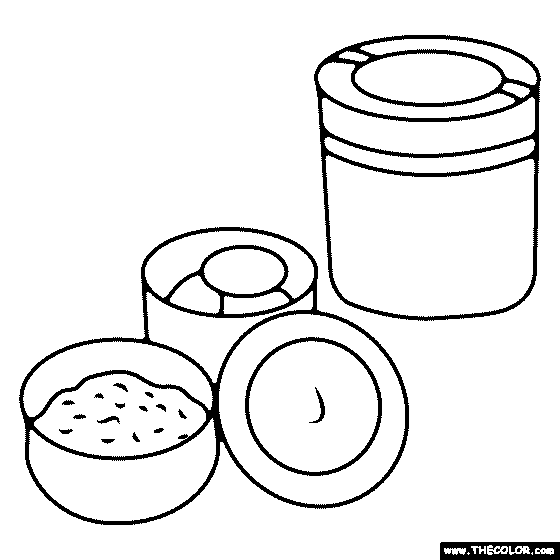 Stackable lunch box coloring page