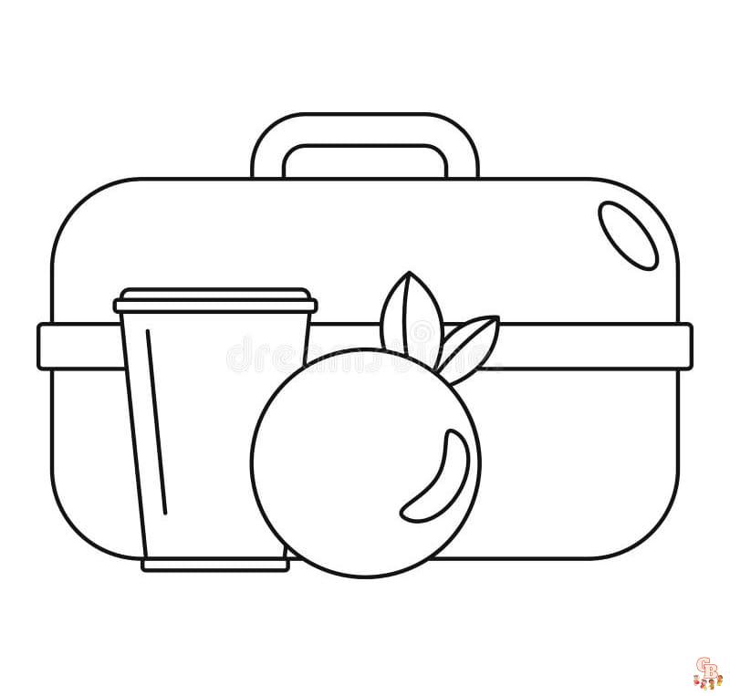 Printable lunch box coloring pages free for kids and adults