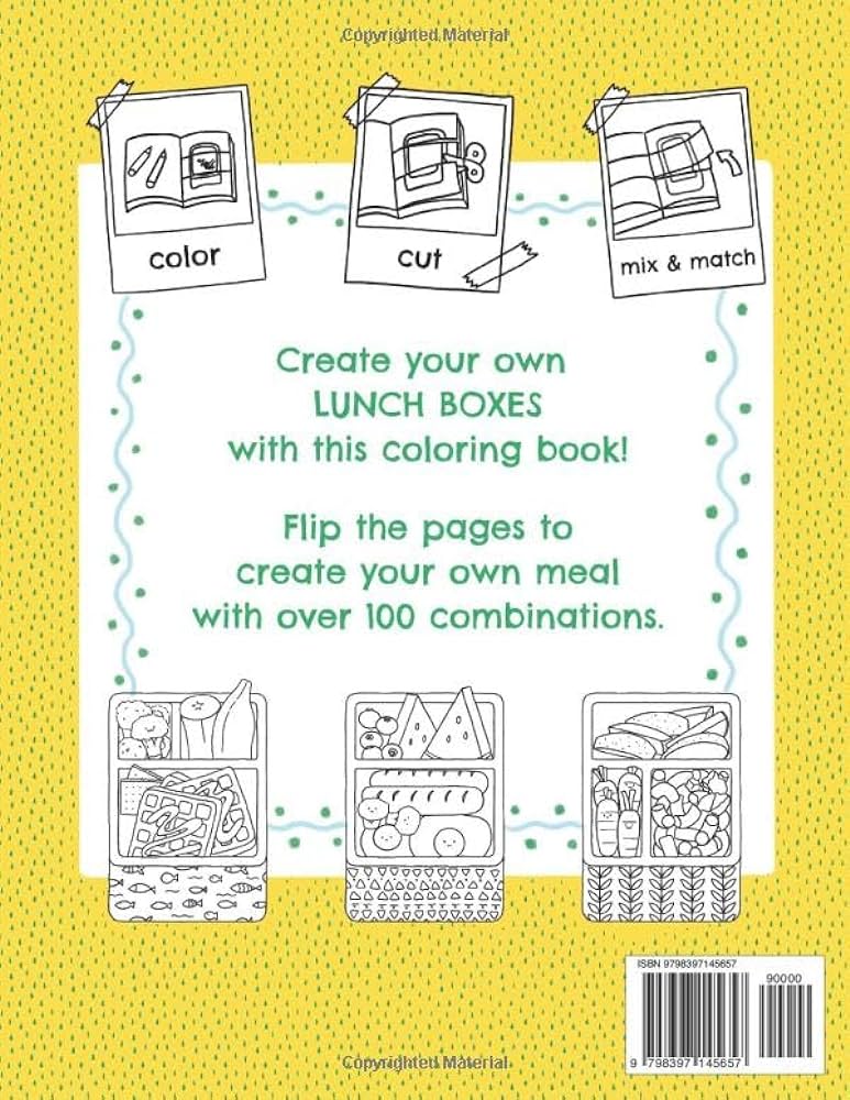 Lunch box mix and match coloring book press jormation books