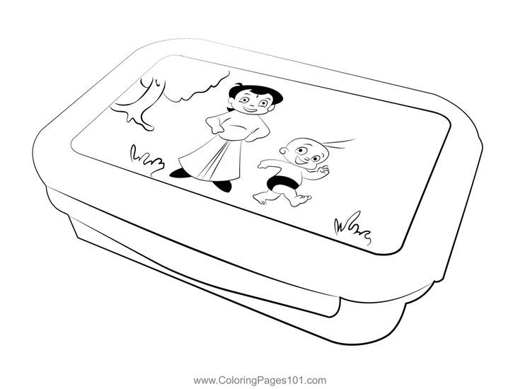 Chhota bheem lunch box colorg page colorg pages colorg pages for kids prtable colorg pages