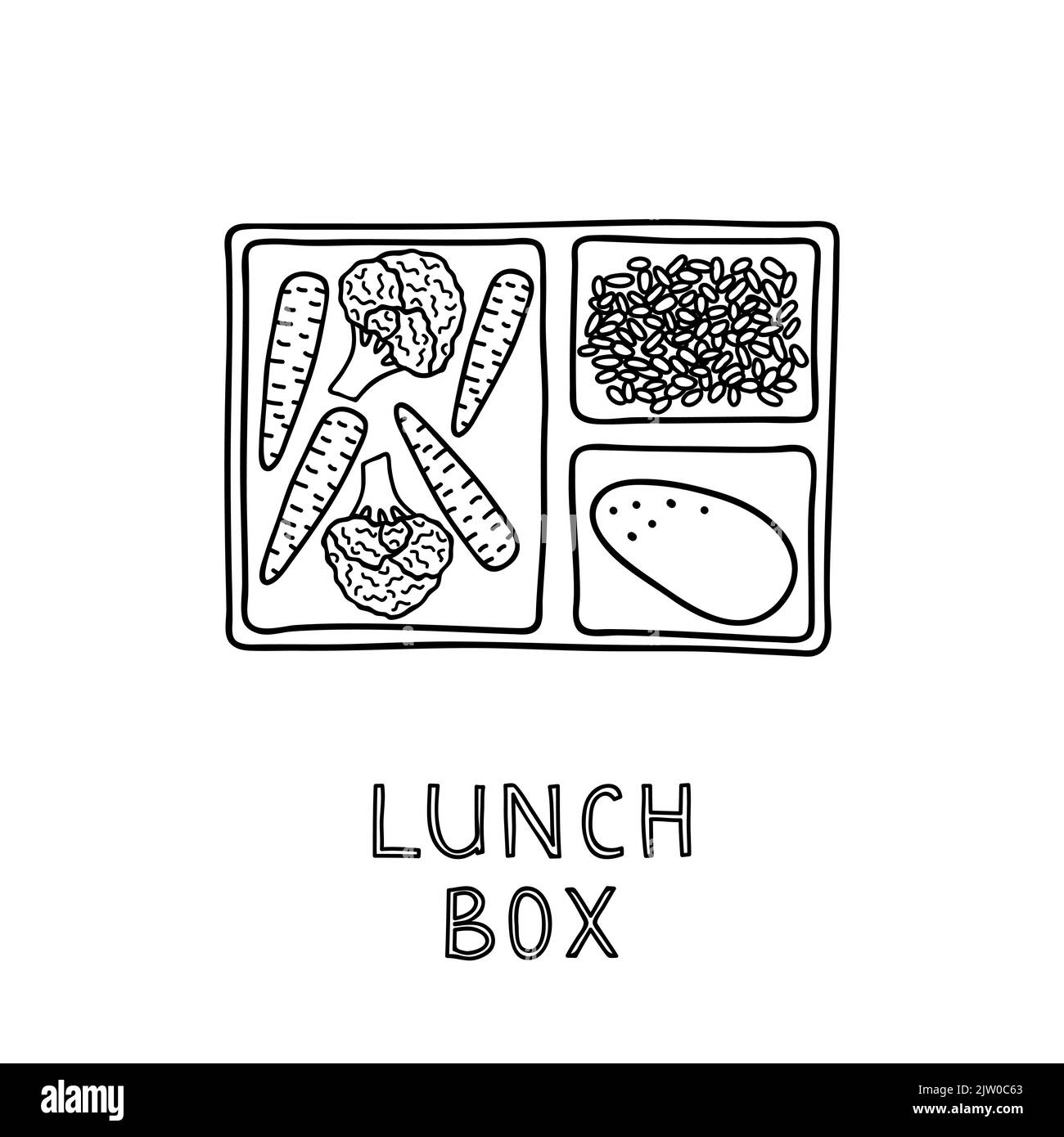 School lunch box black and white stock photos images