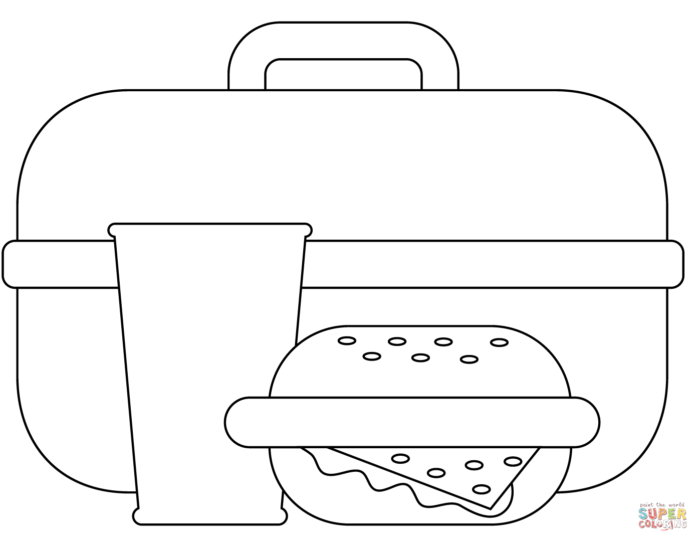 Luncbox coloring page free printable coloring pages