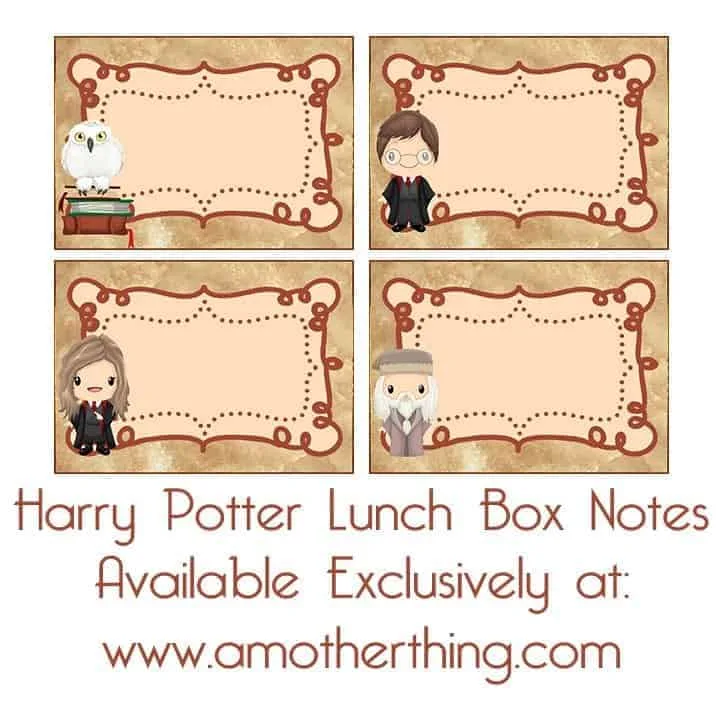 Free printable harry potter book labels and lunch box notes its a mother thing