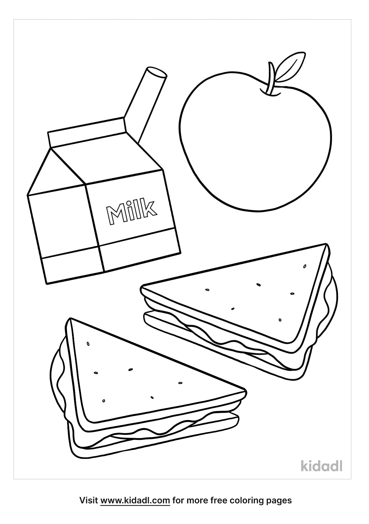 Free lunch box coloring page coloring page printables