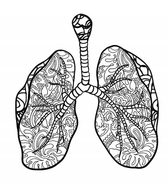 Zentangle lung pdf coloring page