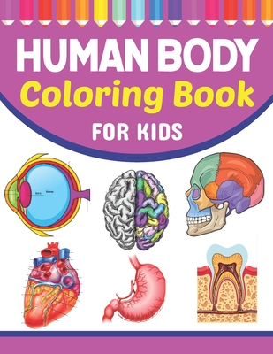 Human body coloring book for kids a collection of fun and easy human anatomy coloring pages for kids toddlers and preschool brain heart lung liver f paperback