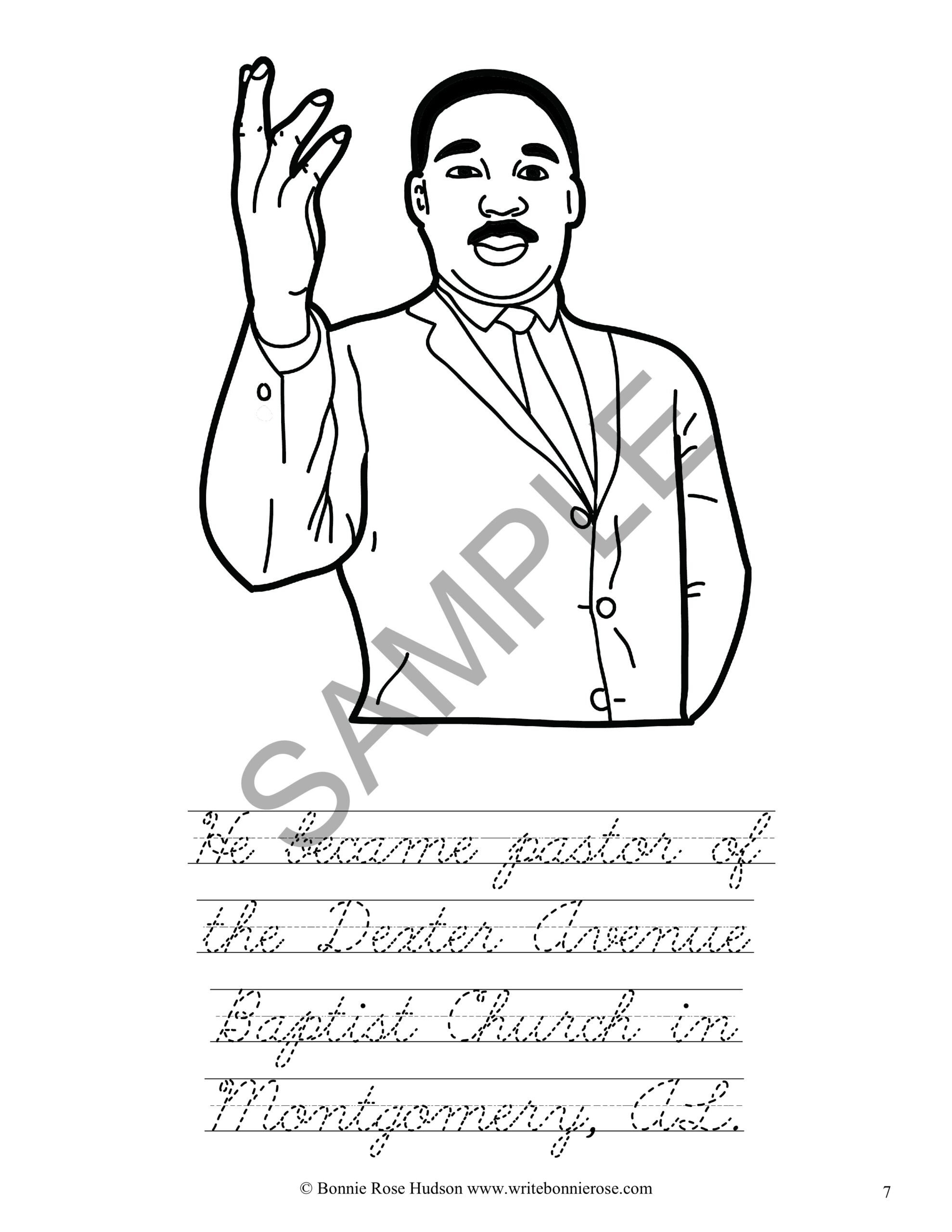 Martin luther king jr coloring book