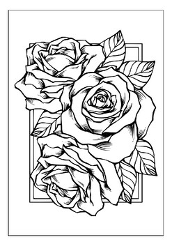 Express your love with roses printable rose coloring pages collection for kids